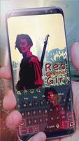 Poster Red Anarchist Girl - graffiti Keyboard Theme