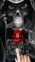 Poster Death Black Skull Keyboard