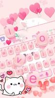 Cute Pink Kitty Keyboard screenshot 1