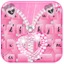 Thème de luxe Zipper Clavier en cuir de diamant APK