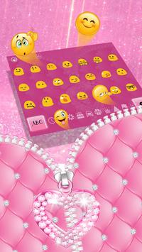 Luxury Diamond leather Zipper Keyboard Theme screenshot 1