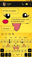 SMS Yellow Cartoon Keyboard Theme screenshot 3