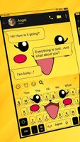 پوستر SMS Yellow Cartoon Keyboard Theme