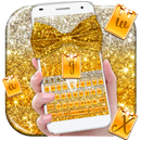 Luxury Gold Bow Keyboard theme APK