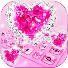 Sparkling Diamond Love Keyboard Theme APK download