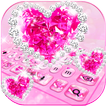 Rosa diamante teclado tema
