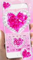 Sparkling Diamond Love Keyboard Theme poster