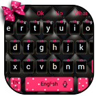 Beautiful Pink Bowknot Keyboard Theme icône