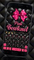 Beautiful Pink Bowknot Keyboard Theme Affiche