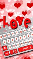 Beautiful Love Heart Keyboard Affiche