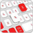 APK Simple White Red Keyboard Theme