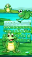 Cute Frog Keyboard plakat