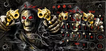 Horror Skull Gun Keyboard Theme