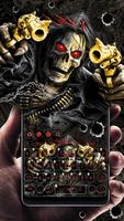 Horror Skull Gun Keyboard Theme syot layar 3