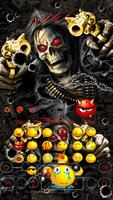 Horror Skull Gun Keyboard Theme ภาพหน้าจอ 1