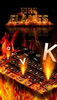Fire Flames Keyboard-poster