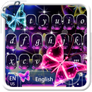 APK Neon shining Butterfly Keyboard Theme