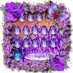 Lavender Water Drop Keyboard Theme APK download
