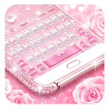 Pink Diamond Keyboard Theme أيقونة