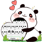 Cute Pink Heart Panda Star Keyboard ikon