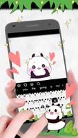 Cute Pink Heart Panda Star Keyboard syot layar 2
