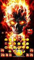 Horror Flame skull Keyboard Theme स्क्रीनशॉट 1