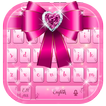 Shiny Pink Diamond Bow Keyboard Theme