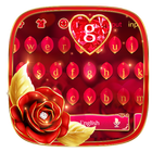Luxurious Red Rose Keyboard Theme 🌹 icône