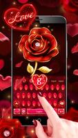 Luxurious Red Rose Keyboard Theme 🌹 capture d'écran 1