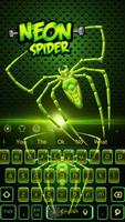 Fluorescent Spider Metallic Keyboard poster