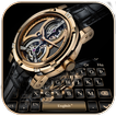 Luxury Gold Black Watch Keyboard Theme