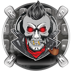 Cool Horror Smoke Skull Keyboard Theme icône