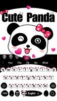 Cute Panda Keyboard Theme पोस्टर