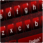 Siyah Kırmızı Edgy klavye. simgesi