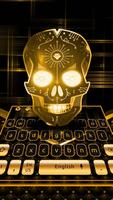 Golden Horror Death Skull keyboard Theme Affiche