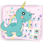Cute Dinosaur Unicorn Keyboard Theme icône