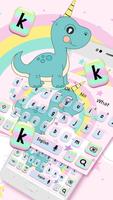 Cute Dinosaur Unicorn Keyboard Theme Affiche