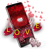 LOVE red heart diamond rose icon