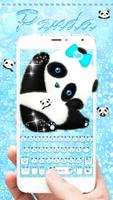 Cute Panda Keyboard Theme syot layar 3