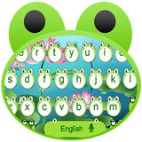 Cute Frog Big Eyes keyboard Theme icône