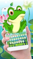 Cute Frog Big Eyes keyboard Theme plakat