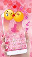 Pink Glitter Valentine Keyboard Affiche
