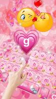 Pink Glitter Valentine Keyboard capture d'écran 1