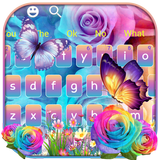Beautiful Colorful Rose Keyboard Theme icono