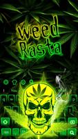 Weed Rasta Skull Smoke Keyboard captura de pantalla 2