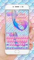 Pink Mermaid keyboard Affiche