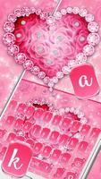 Sparkling Diamond Love Keyboard Theme Affiche