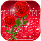Étincelant rose rouge clavier Thème red roses icône