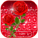 Köpüklü Kırmızı Gül Klavye Tema red roses APK