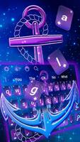 Sapphire Anchor Galaxy Keyboard Theme capture d'écran 3